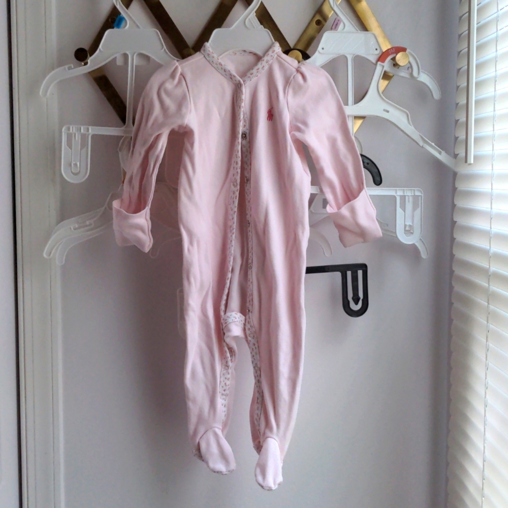 Polo Ralph Lauren baby girl footies sz 6month
